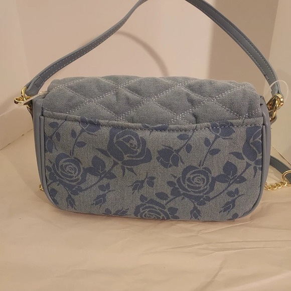 NWT Betsey Johnson Blue Denim Floral Xoleeroy Shoulder/Crossbody Purse - Picture 4 of 11